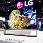 LG electronics booth at 2019 CES on Monday, Jan. 7, 2019, in Las