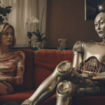 person-interacting-with-ai-robot